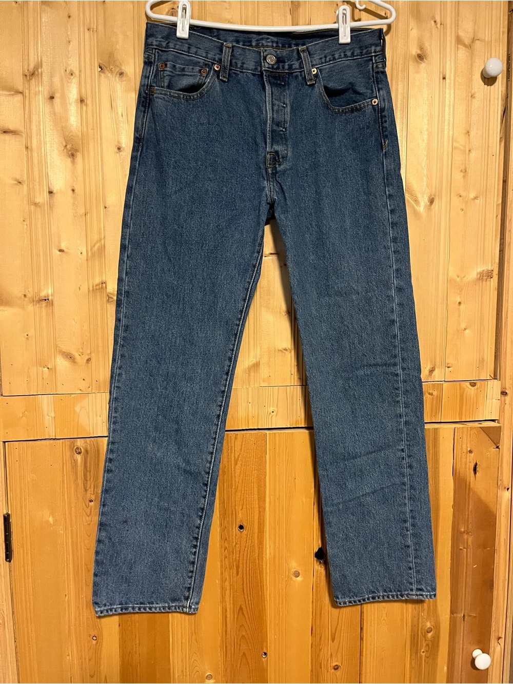 Classic Men's Straight-Leg Jeans in Dark Blue